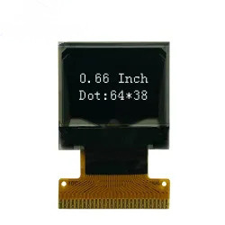 شاشة OLED صغيرة أحادية اللون مصفوفة بمصفوفة سلبية 0.66'