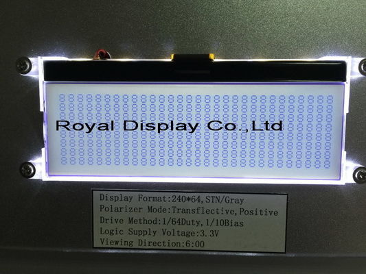 سعر المصنع الصيني مخصص 240X64 FSTN شاشة عرض LCD رسومية وحدة Stn إيجابية أحادية اللون LCD