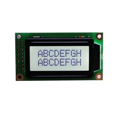 0802 COB Blue REACH RoHS ISO Display وحدة Stn أحادية اللون LCD انعكاسية
