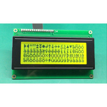 شاشة LCD أبجدية رقمية بإضاءة خلفية كهرمانية 20X4 نقطة Stn Yg Character