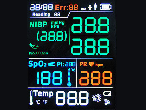 شاشة عرض LCD أحادية اللون إيجابية FSTN تصل إلى 3.3 فولت لبطارية الإدخال