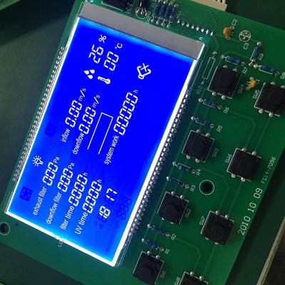 لوحة LCD مخصصة Stn الرسم الأزرق الاستقطاب السلبي شاشات الكريستال السائل للتصفية