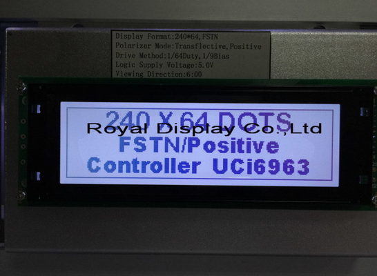 تصميم مخصص Cog 240X64 Dots Graphic Lcd Display مع إضاءة خلفية LCD