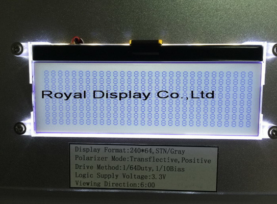 تصميم مخصص Cog 240X64 Dots Graphic Lcd Display مع إضاءة خلفية LCD