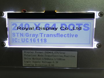 COG Oled Graphic Display ، شاشة Lcd أحادية اللون UC1638 Driver