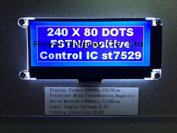 وحدة شاشات الكريستال السائل للجهاز المحمول باليد 240 * 80 نقطة OEM / ODM متاح