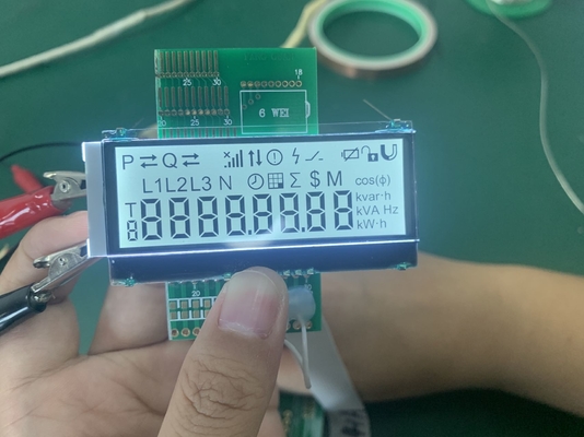 شاشة عرض LCD مخصصة عاكسة للضوء TN STN HTN 7 Sgement LCD للمقياس الإلكتروني