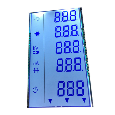 3.3V مخصص LCD وحدة TN أحادية اللون 7 قطعة لمقياس الطاقة الذكية