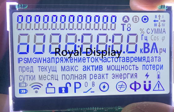 شاشة LCD صغيرة الحجم شفافة صغيرة 7 أجزاء VA سلبي سلبي