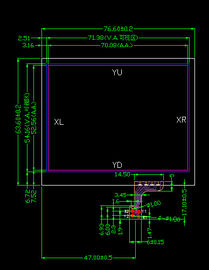 لوحة لمس احترافية 3.5 Lcd للمقاومة الكيميائية LQ035NC121
