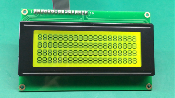 RY-C204LYILYW STN وحدة LCD ذات الحرف الأصفر - الأخضر مع SPLC780D1-021A IC