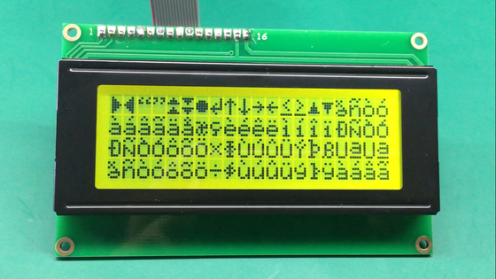 RY-C204LYILYW STN وحدة LCD ذات الحرف الأصفر - الأخضر مع SPLC780D1-021A IC