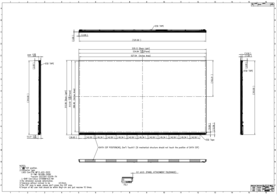 23.8 بوصة Innolux TFT LCD Module R238hca-L3b 1920 * 1080 HD كامل 16.7m العرض