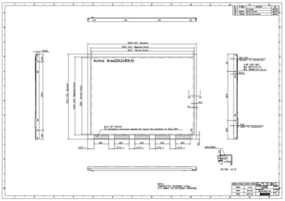 G104V1-T03 Innolux TFT LCD Module 10.4 بوصة 640*480 RGB VGA 1500:1