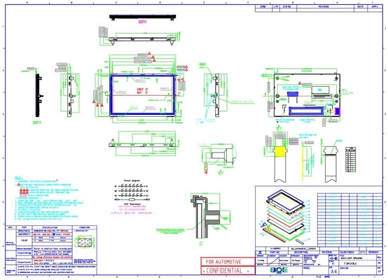 7 بوصة TFT LCD Module 800*480 RGB Boe AV070wvm-Nc1 لوحة عرض LCD