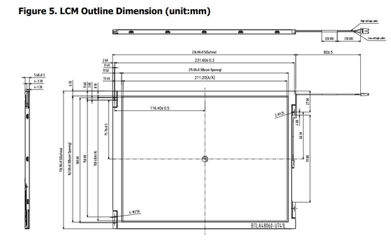 BOE BA104S01-100 10.4 بوصة لوحة LCD RGB 4:3 فعالة من حيث التكلفة مخصصة