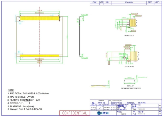 12.1 بوصة TFT لوحة LCD بو 800 * 600 RGB 800: 1 BA121S01-100 تصميم الطقس القاسي