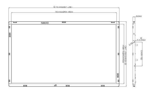 بو 31.5 بوصة 1366 * 768 RGB V320WX1 TFT LCD TV الوسائط المتعددة HD مفتوحة زاوية مشاهدة