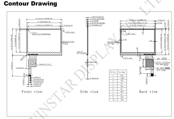 3.5'' لوحة لمسة متعددة اللمسات COF CTP LLI2130 IC واجهة I2C PCTP قابلة للتخصيص