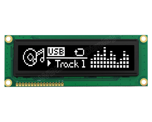 وحدة LCD OLED 3.84'' 100*16 الرسومات سوبر واسعة درجة حرارة 5.0v Winstar استبدال