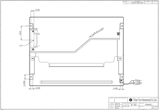 شاشة LCD TFT 8' PD080SL1 PVI 800 * 600 RGB CCFL العرض الصناعي لمسة درجة حرارة واسعة