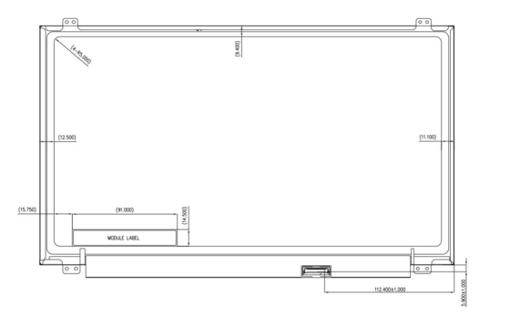 15.6'' TFT LCD Module Innolux 1366*768 RGB HD N156bge-Eb2 6 ساعة العرض الأصلي