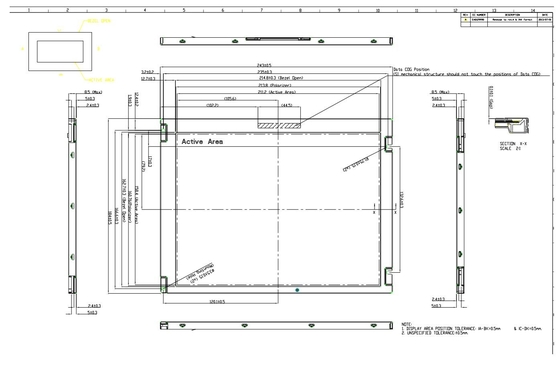 10.4'' TFT LCD INNOLUX G104AGE-L02 800 * 600 عرض RGB واسع عرض عرض درجة حرارة واسعة