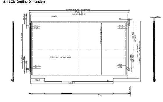 11.6'' TFT LCD Module 1366*768 واجهة RGB LVDS AUO B116XW03 V0 للحاسوب المحمول