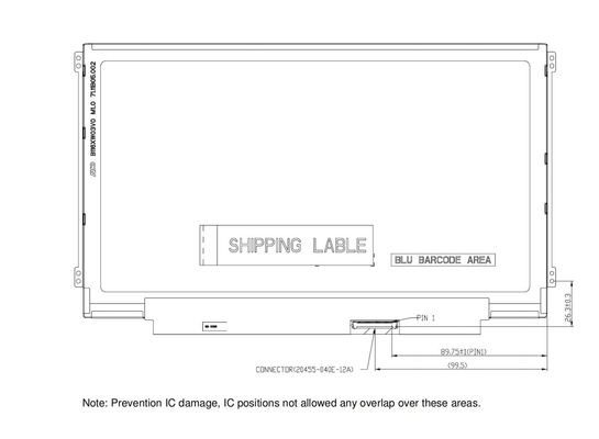 11.6'' TFT LCD Module 1366*768 واجهة RGB LVDS AUO B116XW03 V0 للحاسوب المحمول