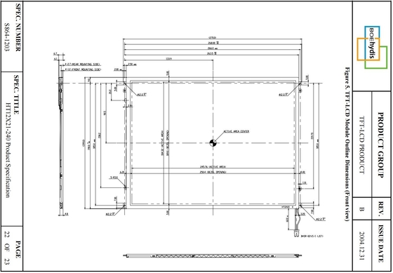 12.1'' TFT LCD XGA 1024*768 RGB BOE العرض الواسع الأصلي الشاشة لمسة HT12X21-240