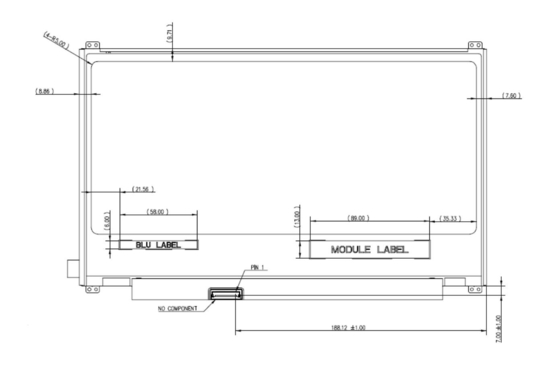 13.3'' TFT LCD Module Innolux 1920*1080 RGB شاشة عرض كمبيوتر محمول عالية التباين