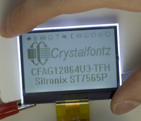 2.4' 128*64 وحدة LCD الرسومية منخفضة الطاقة CFAG12864U3-TFH ST7565P مع العرض الصناعي الضوء الخلفي