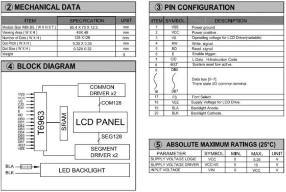 128*128 وحدات FSTN LCD الرسومية مع ضوء خلفي لـ PCB T6963 شاشة عرض صناعية واسعة