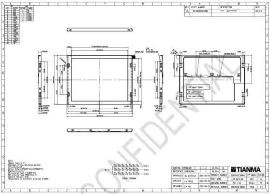 8.4'' 1024*768 واجهة RGB TFT LVDS عالية التباين