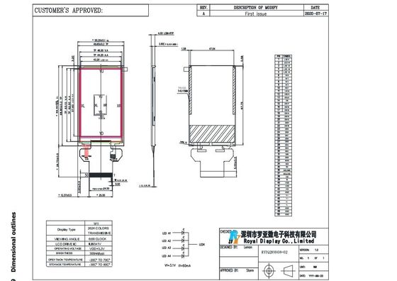 2.8 بوصة 8 سلك CTP 240x320 TFT LCD وحدة 9341 IC مع لوحة اللمس LVDS