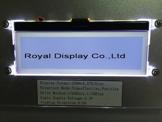سعر المصنع الصيني مخصص 240X64 FSTN شاشة عرض LCD رسومية وحدة Stn إيجابية أحادية اللون LCD