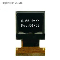 مورد OLED 0.66 بوصة SSD1306 64x48 أحادية اللون شاشة OLED I2c Spi RY-6448KSWEG03