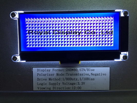 مخصص FSTN / Stn 240X80 DOT 3.3V شاشة عرض LCD انعكاسية إيجابية ST7529
