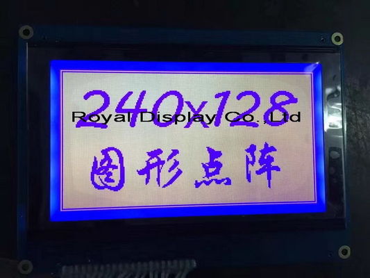 FSTN 75mA الخلفية 240x128 نقطة COB LCD وحدة العرض FFC مع الضوء الأسود الأبيض