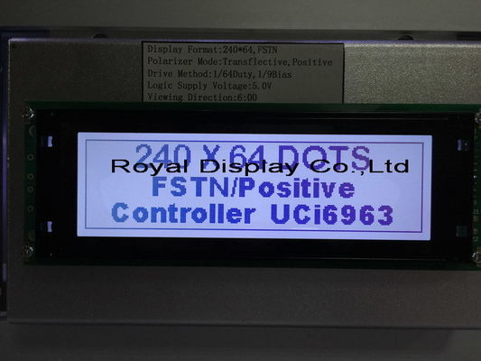 حجم مخصص 240X64 STN متوازي FFC UC1611s وحدة تحكم جرافيك LCD وحدة Serial Cog أحادية اللون