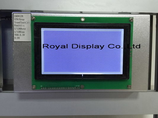 شاشة عرض LCD بيانية رقمية حسب الطلب FSTN 240X128 نقطة وحدة إضاءة خلفية COB LCD أداة صناعية