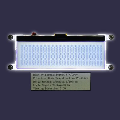 مصنع الجملة 240 * 64 الجرافيك LCD ST7565R موازية YG Stn رمادي شاشة LCD إيجابية عاكس المستقطب COB FPC