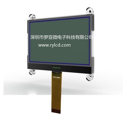 LCD الصانع الرسم 128 × 64 نقطة Mon FSTN St7565r مزود الطاقة 3V الجرافيك FPC شاشة LCD الإيجابية 12864Cog
