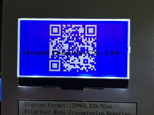 128x64 FSTN إيجابي COG 3V شاشة LCD أحادية Stn Gray للمعدات الطبية