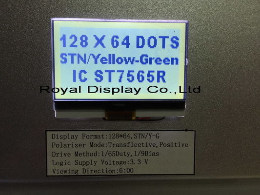 الجملة Cog / COB 128X64 Blacklight Graphic Mono LCD Display Module LCD Panel