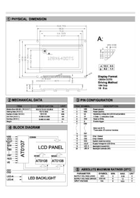 الجملة Cog / COB 128X64 Blacklight Graphic Mono LCD Display Module LCD Panel