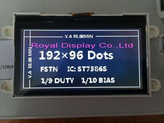 شاشة Royal 192X64 Dots أحادية شاشة LCD Blacklight Graphic LCD Module FSTN Cog OLED Display