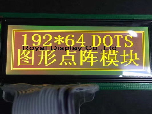 تخصيص STN / FSTN 192 * 64 نقطة بحجم COG Graphic LCD وحدة أحادية LCD خلفية بيضاء