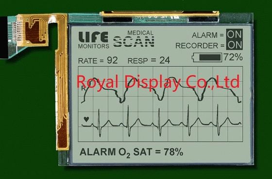 FSTN 320X240 Dots Graphic LCD Module with White Backlight Transflective، إيجابي