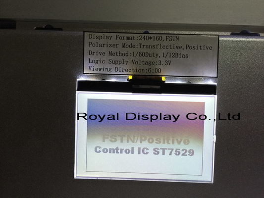 Stn Grey 240X160 Dots Graphic LCD Display FFC Parallel Lcd Display Module